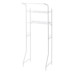 伸縮ランドリーラック ハンガーバー付き マットホワイト 幅61~82cm HSR-2WH