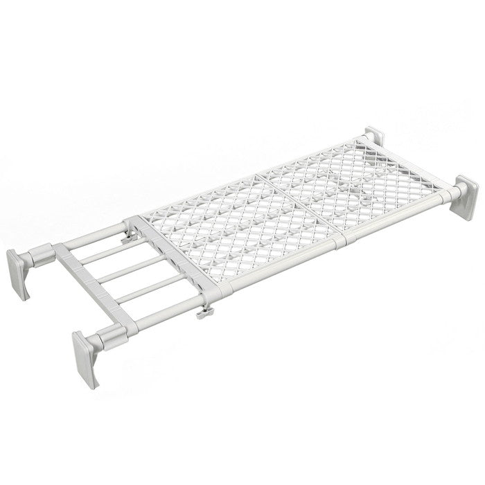 突っ張り棚 超強力 ワイド メッシュ ホワイト 耐荷重60〜40kg 幅75〜120cm RB-11