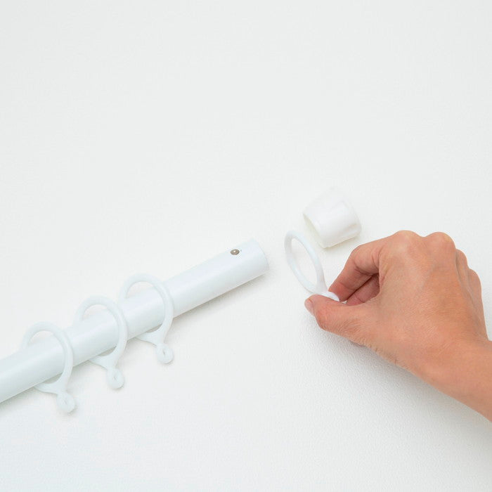 突っ張り棒用カーテンリング 内径2.5cm ホワイト RW-25