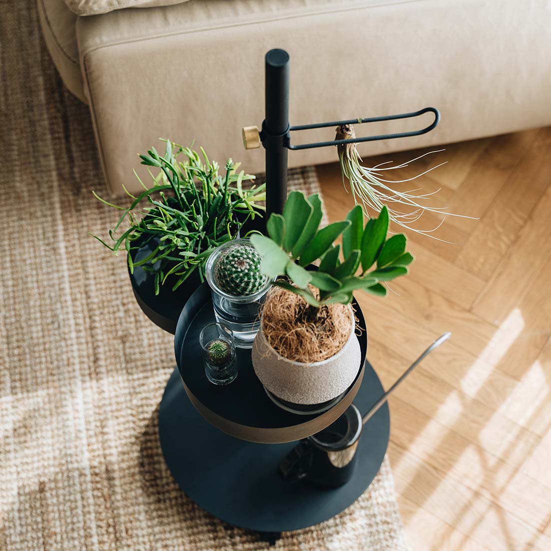 うごくプランターラック ロングフック HookB SET Black SET-D-MR3-BK