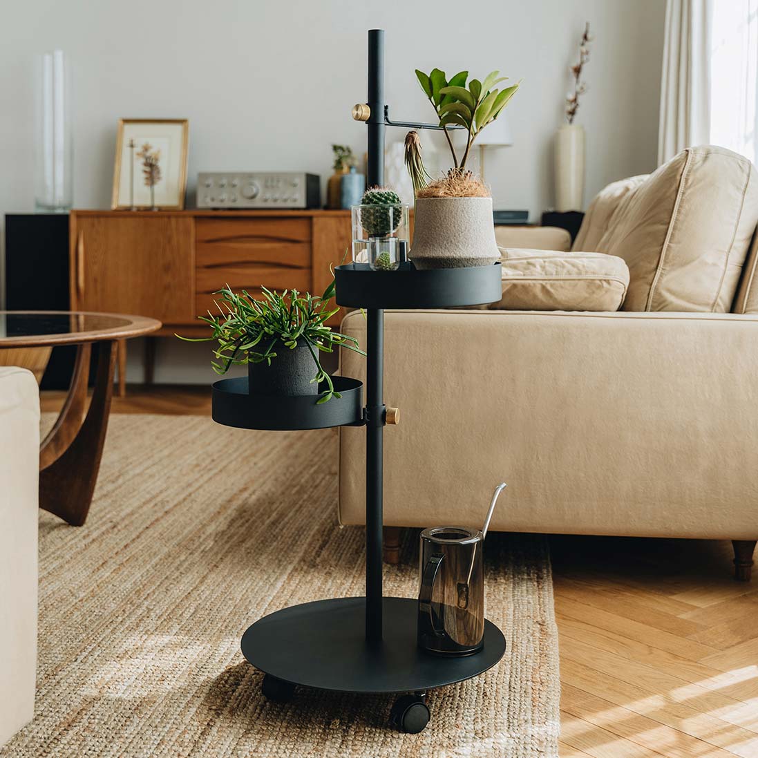 うごくプランターラック ロングフック HookB SET Black SET-D-MR3-BK