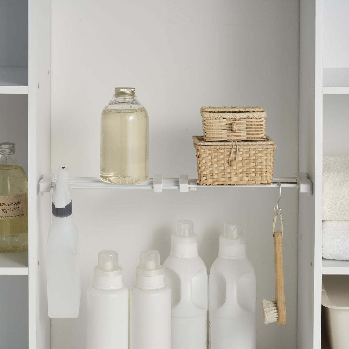 突っ張り棚 隙間収納 幅28.5〜43cm 奥行12cm SMR-14