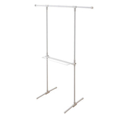 T型室内物干し アーム伸縮 ホワイト 幅68〜116cm SMW-3