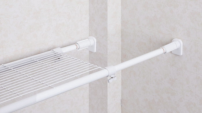 突っ張り棚 強力 メッシュ ホワイト 耐荷重40〜20kg 幅108〜147cm TAI-3