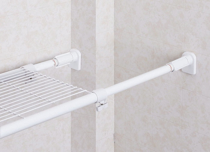 突っ張り棚 強力 メッシュ ホワイト 耐荷重50〜30kg 幅50〜73cm TAI-5