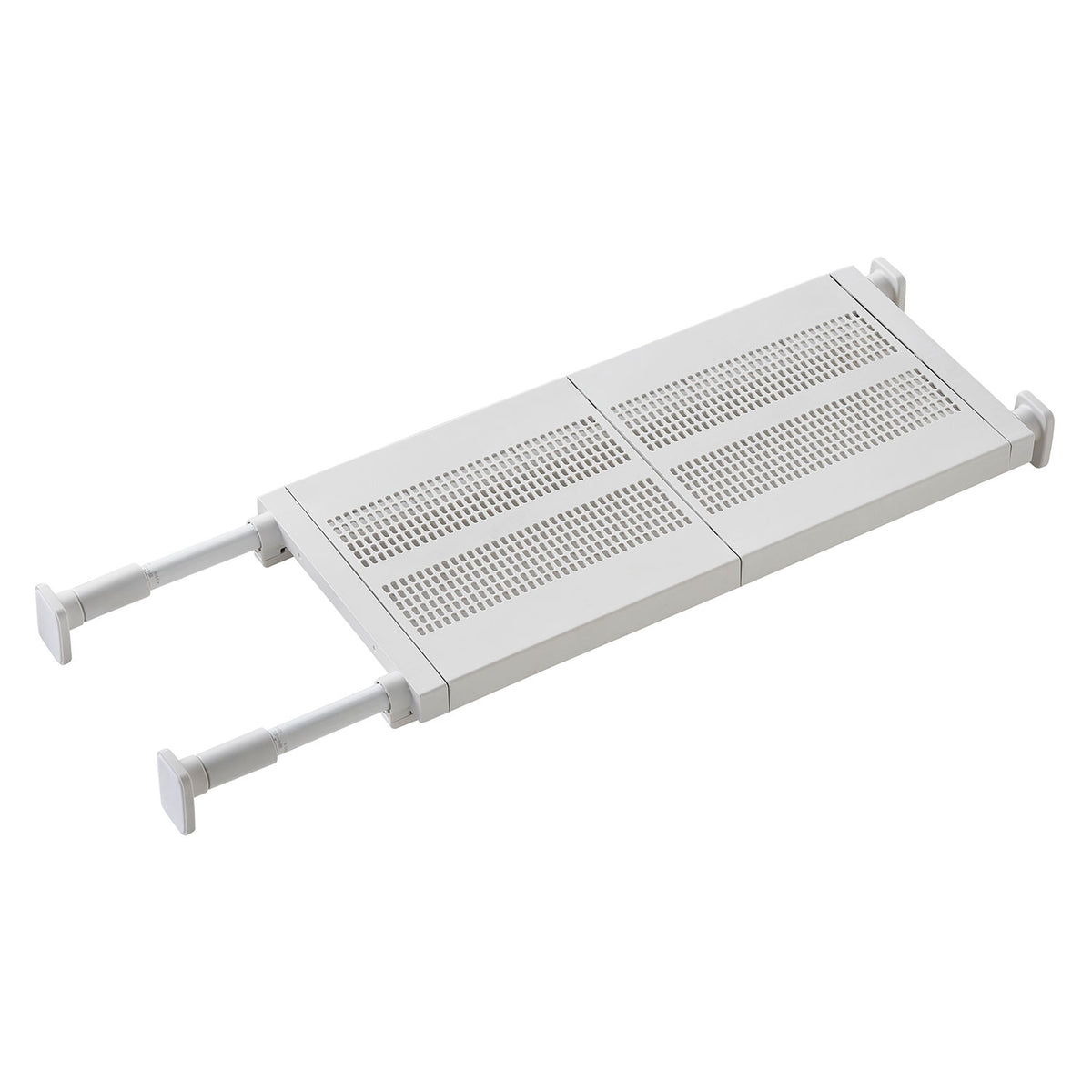 突っ張り棚 強力 メッシュ マットホワイト 耐荷重50〜30kg 幅65〜95cm TDR-M