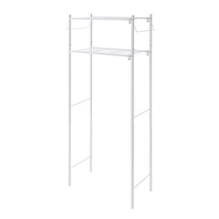 伸縮ランドリーラック 角パイプ タオル掛け付き 幅58〜80cm/ホワイト TLR-2