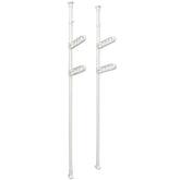 突っ張り室内物干し竿受け 2段 ホワイト 耐荷重10kgx2 高さ175〜275cm TMH-62