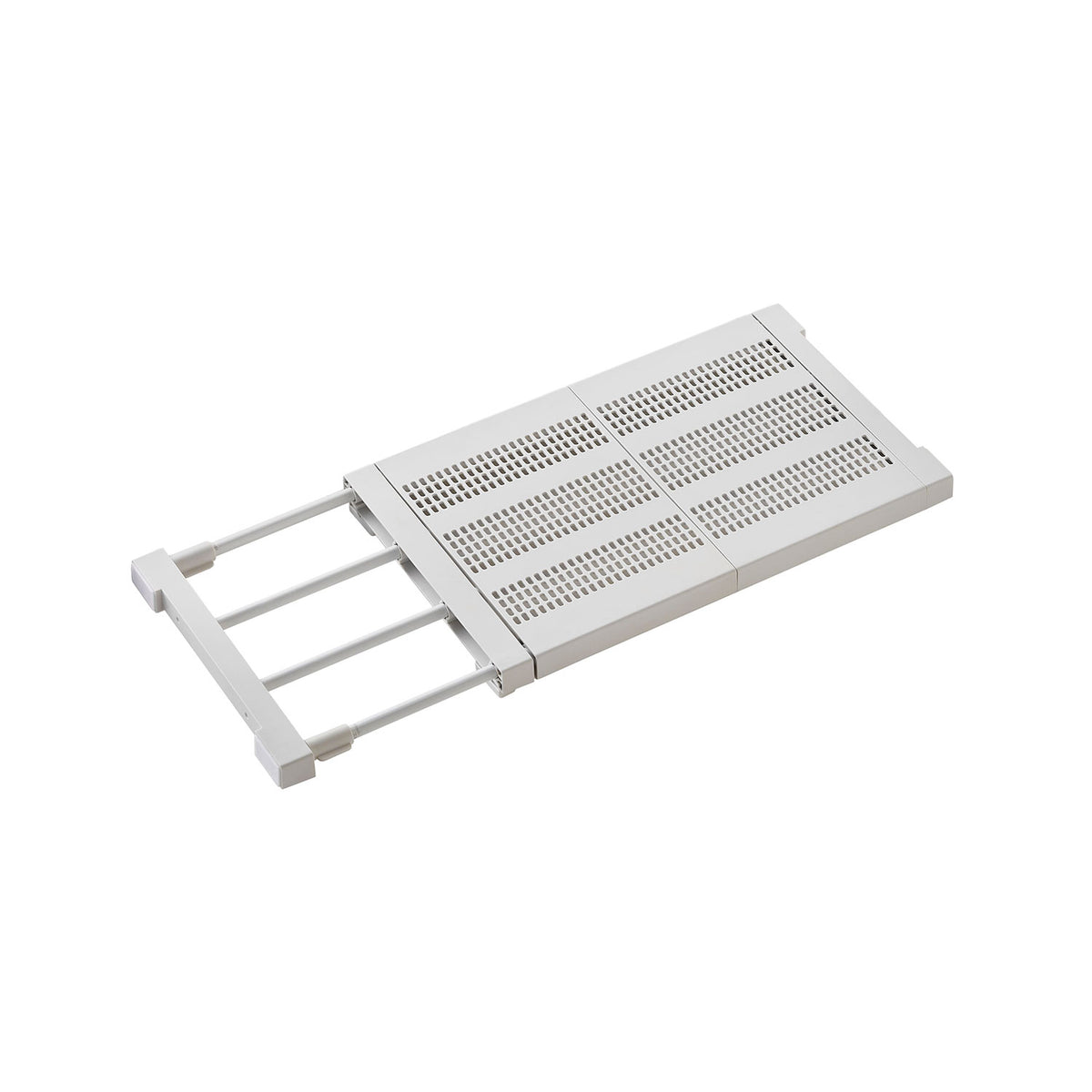 突っ張り棚 メッシュ マットホワイト 耐荷重27〜13kg 幅45〜65cm TNR-S