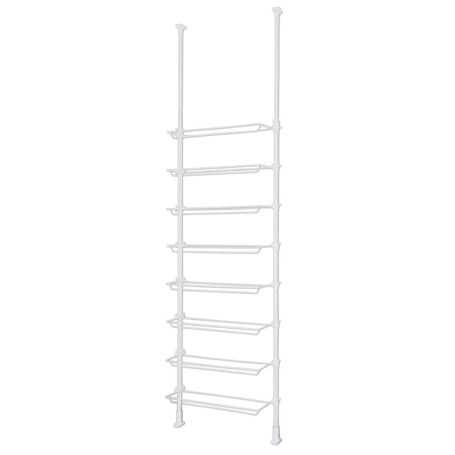 突っ張りシューズラック ホワイト 24足用 幅70cm 高さ190〜264cm TSR-70