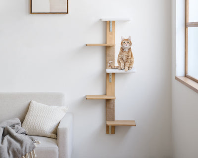 浮かせる家具ブラケットを使ってキャットタワーを作る