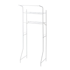 伸縮ランドリーラック ハンガーバー付き マットホワイト 幅61～82cm HSR-2WH