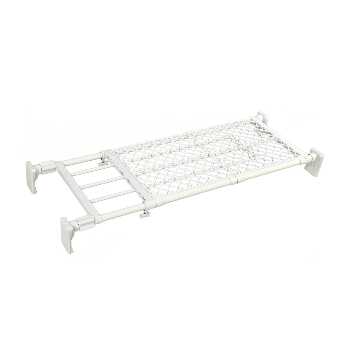 突っ張り棚 超強力 ワイド メッシュ ホワイト 耐荷重60〜40kg 幅75〜120cm RB-11