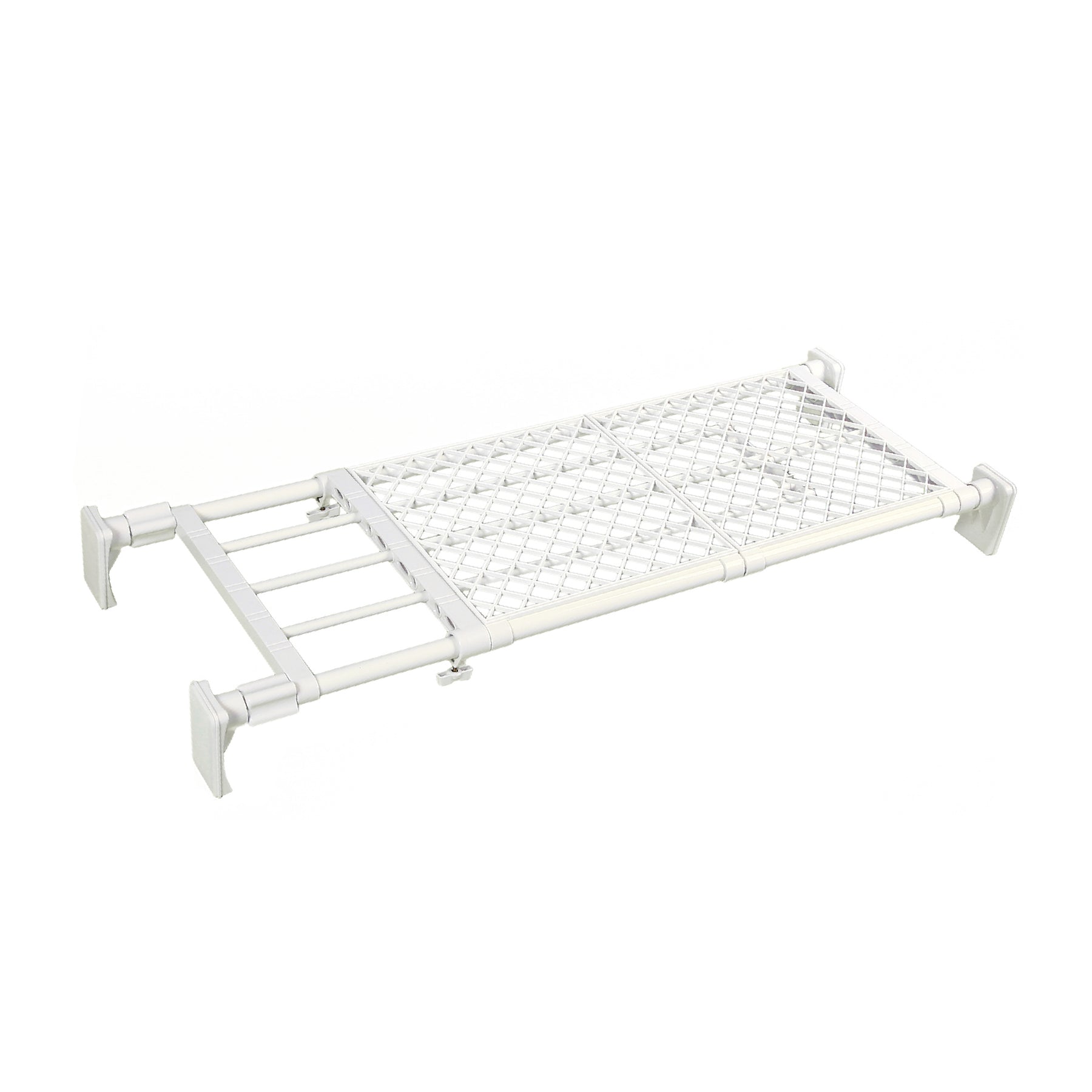 突っ張り棚 超強力 ワイド メッシュ ホワイト 耐荷重60〜40kg 幅75〜120cm RB-11