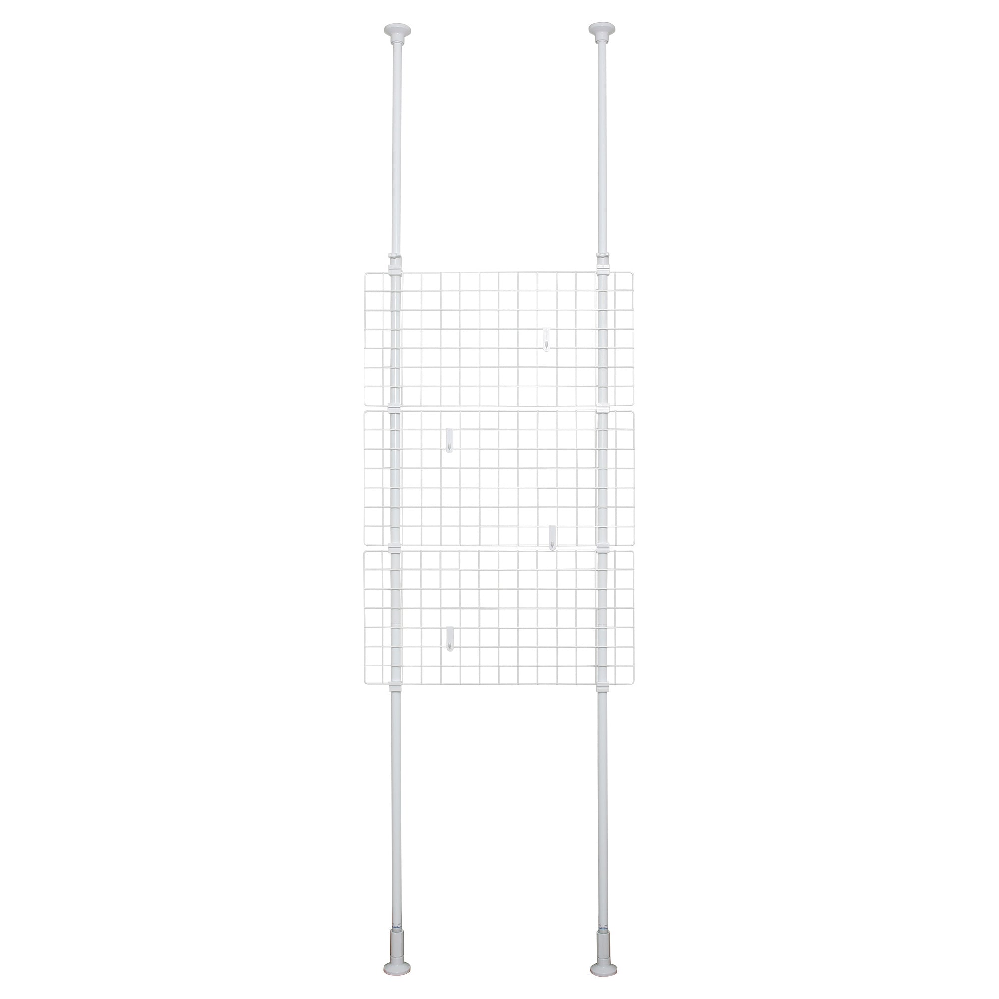 突っ張りネット間仕切り ホワイト 幅70cm 高さ200〜275cm TNP-2|平安 突っ張りネット間仕切り ホワイト 幅70cm 高さ200〜275cm TNP-2|平安