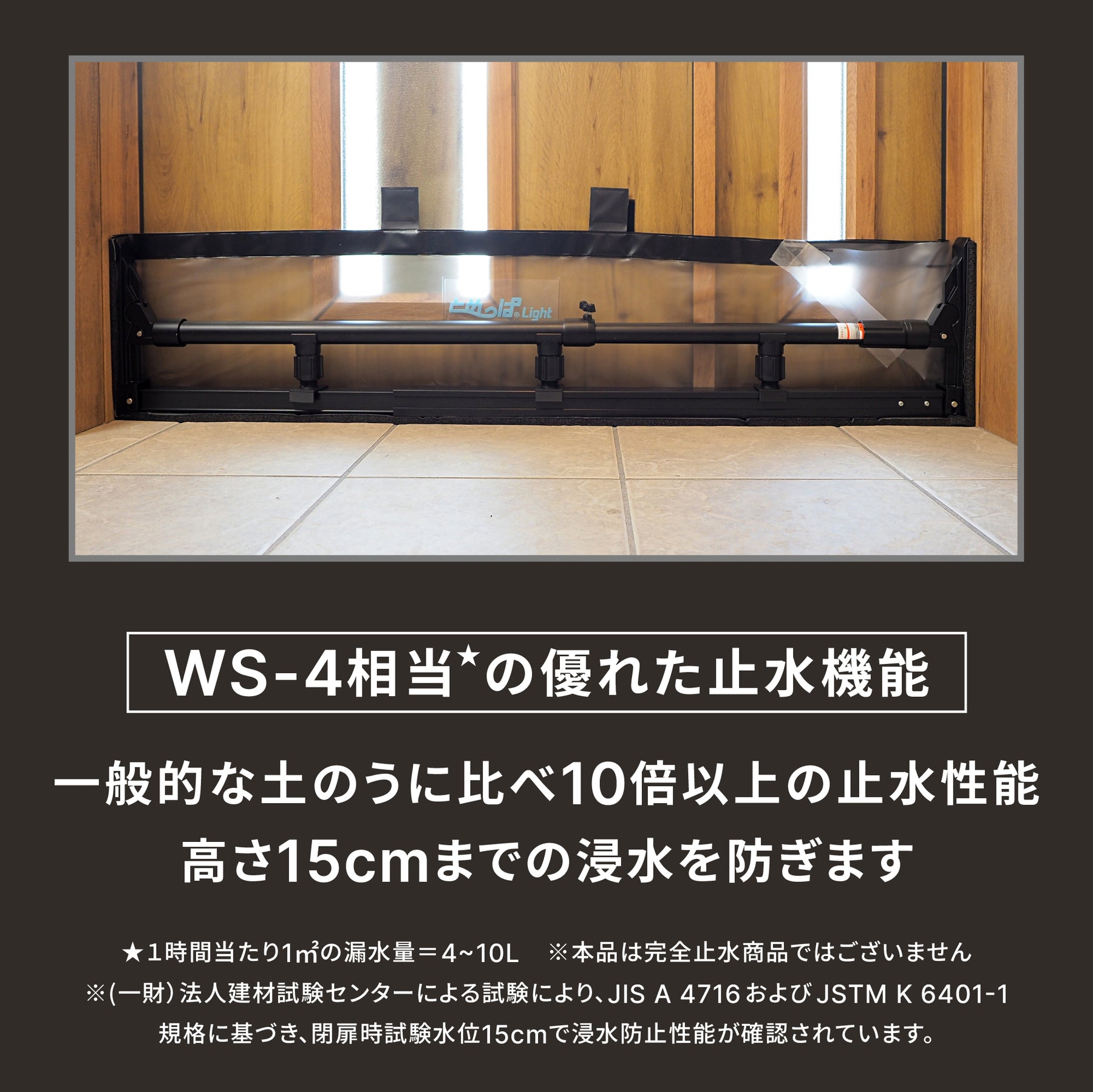 簡易型止水シート とめっぱ®Light 可動範囲85～125cm対応 TPL-85-125