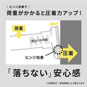 突っ張り棒 強力 マットブラック 耐荷重50〜30kg 幅75〜120cm RTB-75