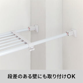 突っ張り棚 強力 ホワイト 耐荷重50〜30kg 幅73〜112cm TAI-20