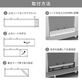 簡易型止水シート とめっぱ®Light 可動範囲85～125cm対応 TPL-85-125