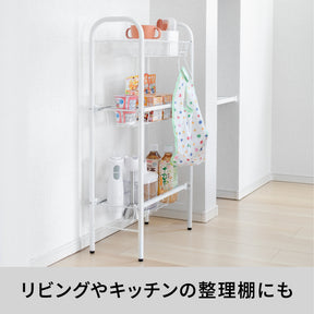 ランドリーサイドラック ホワイト アジャスター付 CW-86｜平安伸銅工業