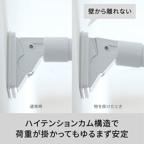 突っ張り棒 超強力極太 ホワイト 耐荷重60〜17kg 幅170〜280cm HGP-170