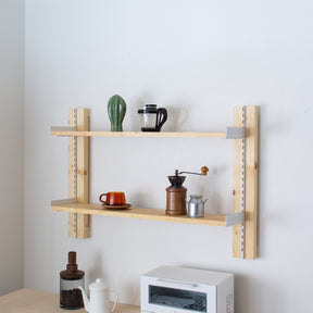 サイズが選べる壁面キッチンラックセット 高さ60cm 棚板幅70.1～110cm I-KR60110