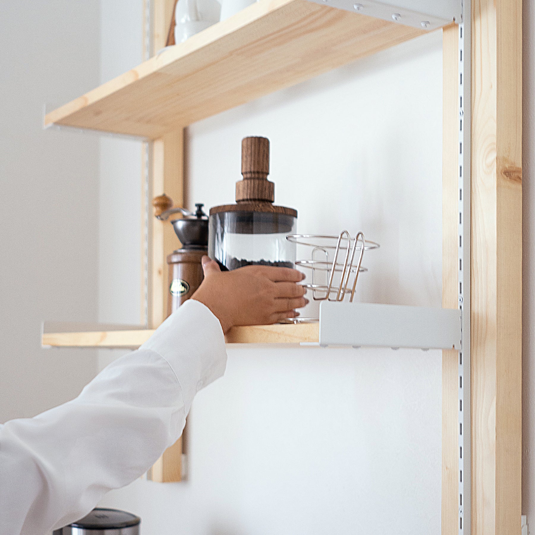 サイズが選べる壁面キッチンラックセット 高さ90cm 棚板幅50～70cm I-KR9070