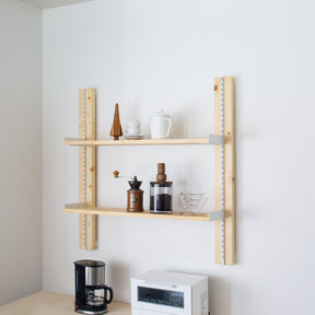 サイズが選べる壁面キッチンラックセット 高さ90cm 棚板幅50～70cm I-KR9070