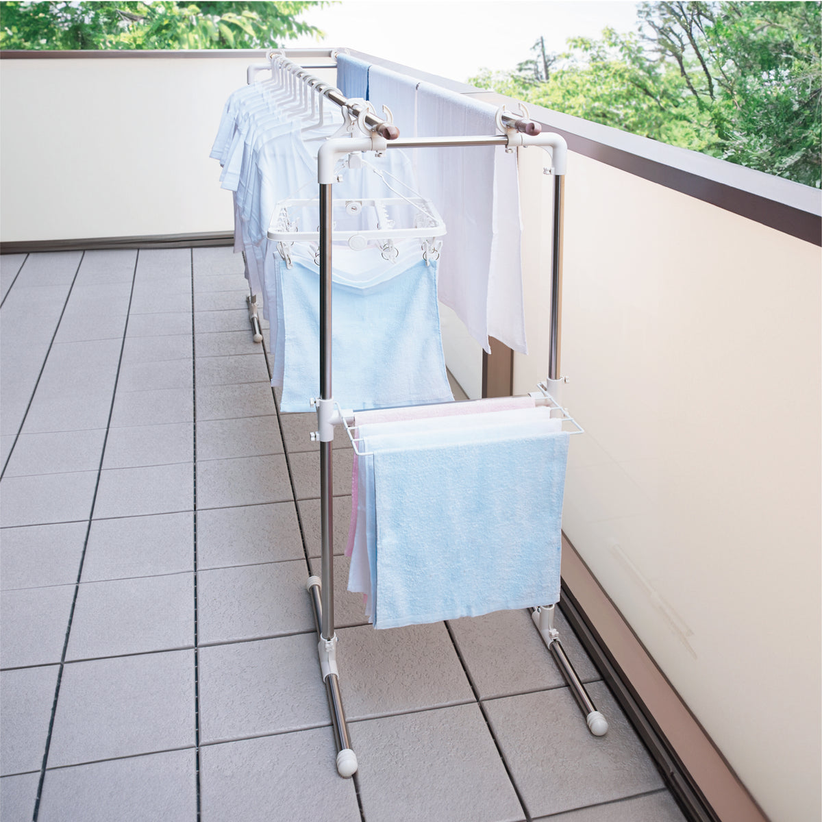 ベランダ用物干し台 ステンレス 耐荷重22kg MC-60