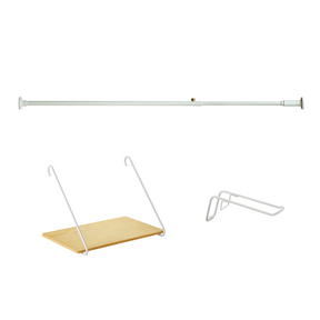 DRAW A LINE Rod B+Shelf B+Hanger A SET White SET-D-RodB-ShelfB-WH