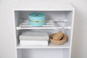 突っ張り棚 ホワイト 耐荷重15〜10kg 幅35〜48cm TS-35