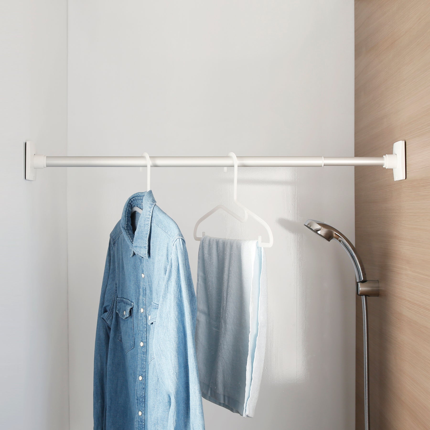 突っ張り棒 アルミ製 軽量 M 耐荷重10～9kg 幅75～115cm ALA-2