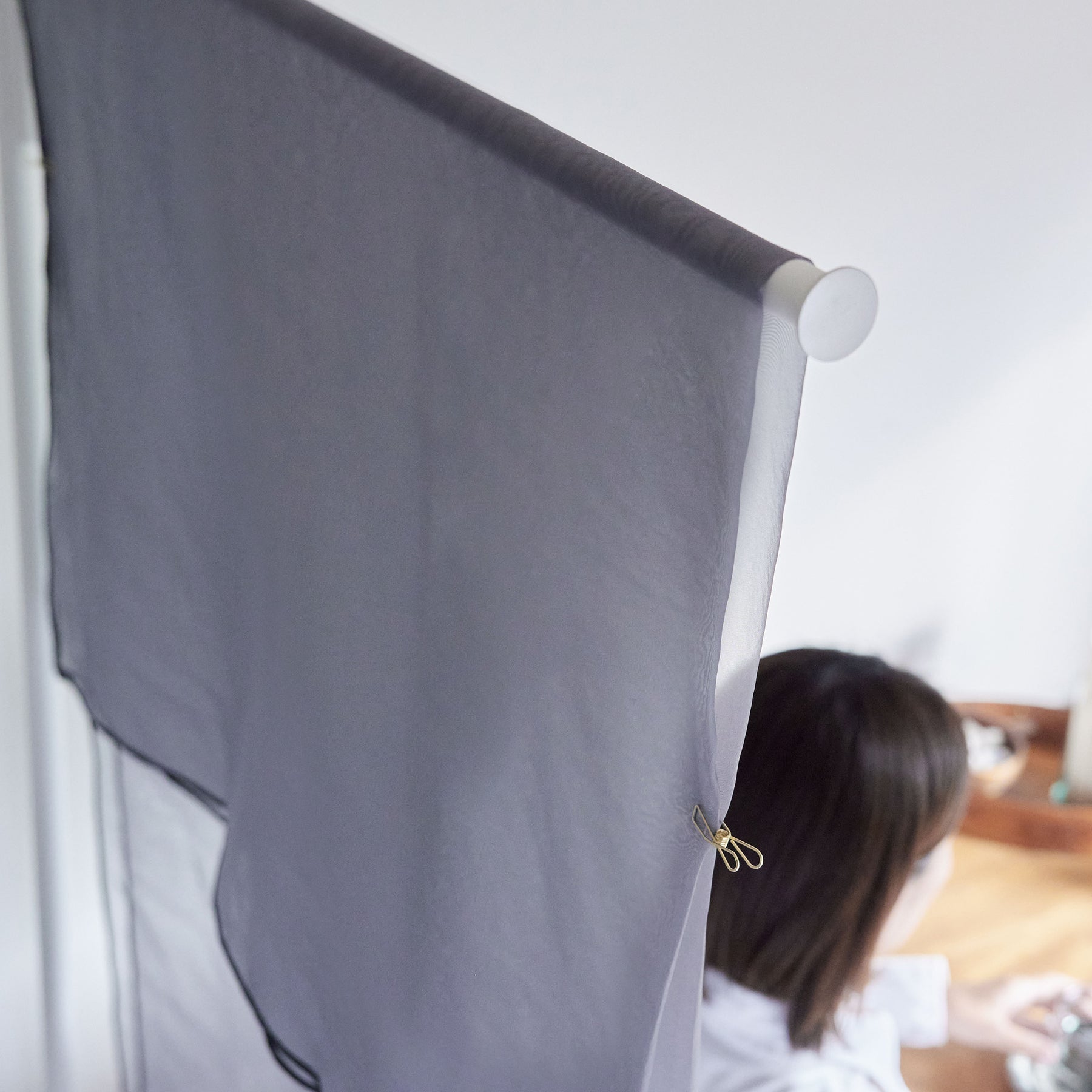 Cloth Arm White 縦取付 D-CA-WH