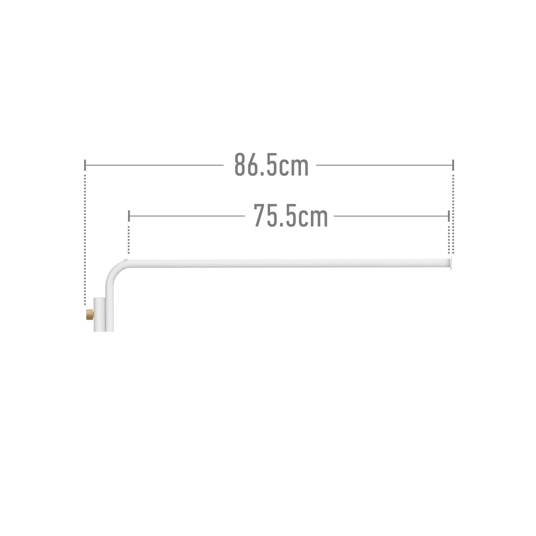 Cloth Arm White 縦取付 D-CA-WH