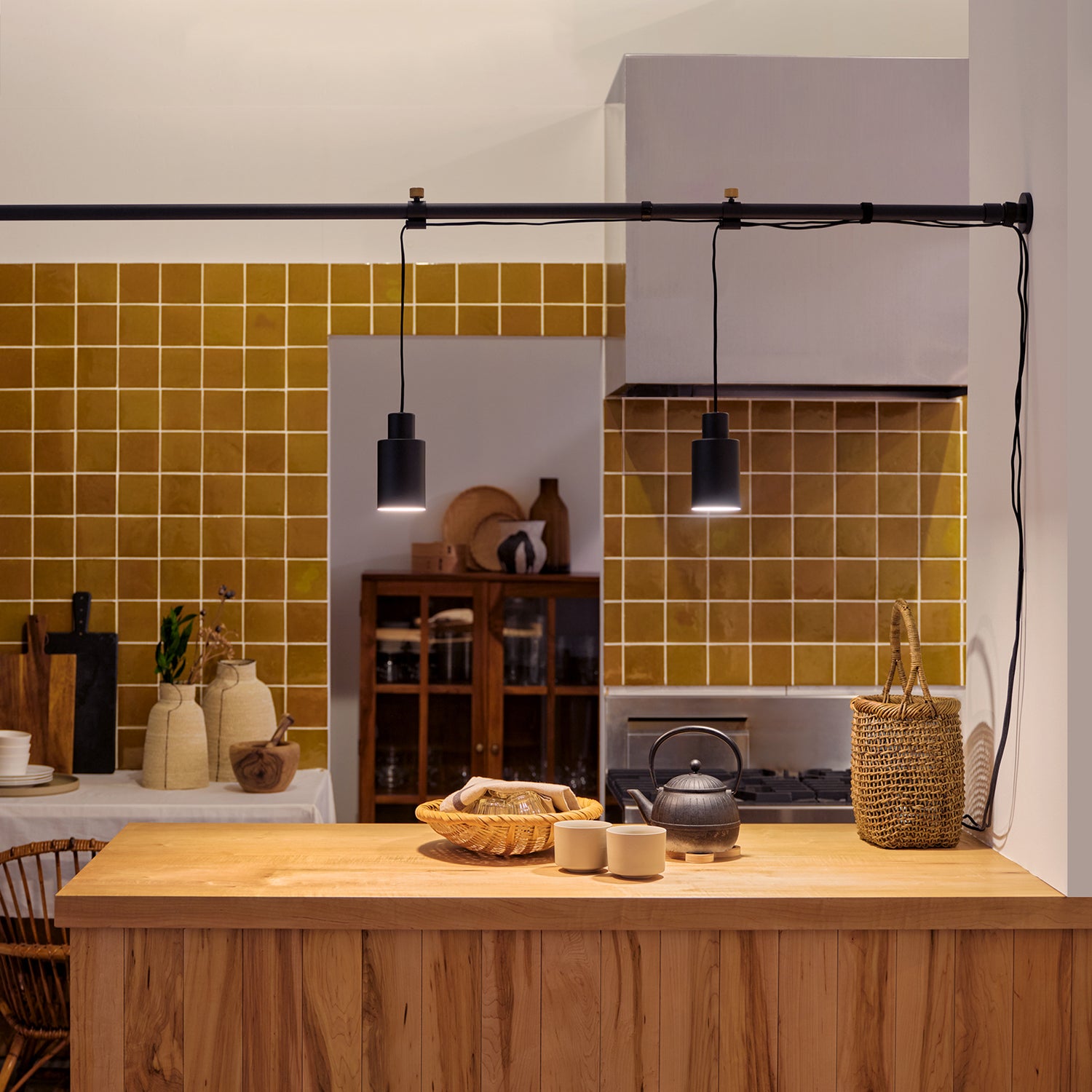 Cylinder Pendant Light Set 横取付 BK SET-D-CPL-BK｜平安伸銅工業