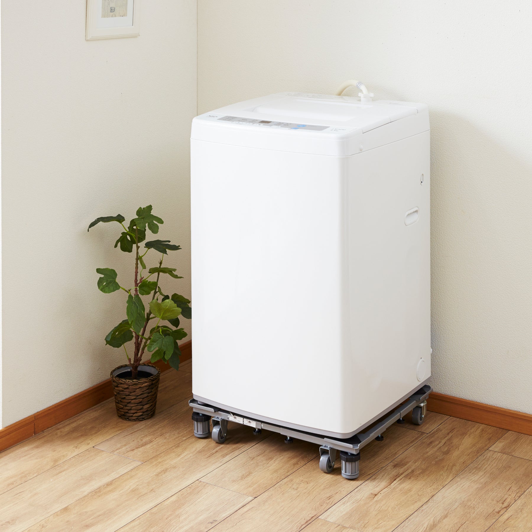 洗濯機台 耐荷重150kg(移動時100kg) 幅48〜78cm 奥行39〜61cm