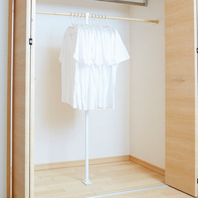クローゼット用強力支え棒 ホワイト 高さ110〜190cm 外径34mm以下対応 KSP-110