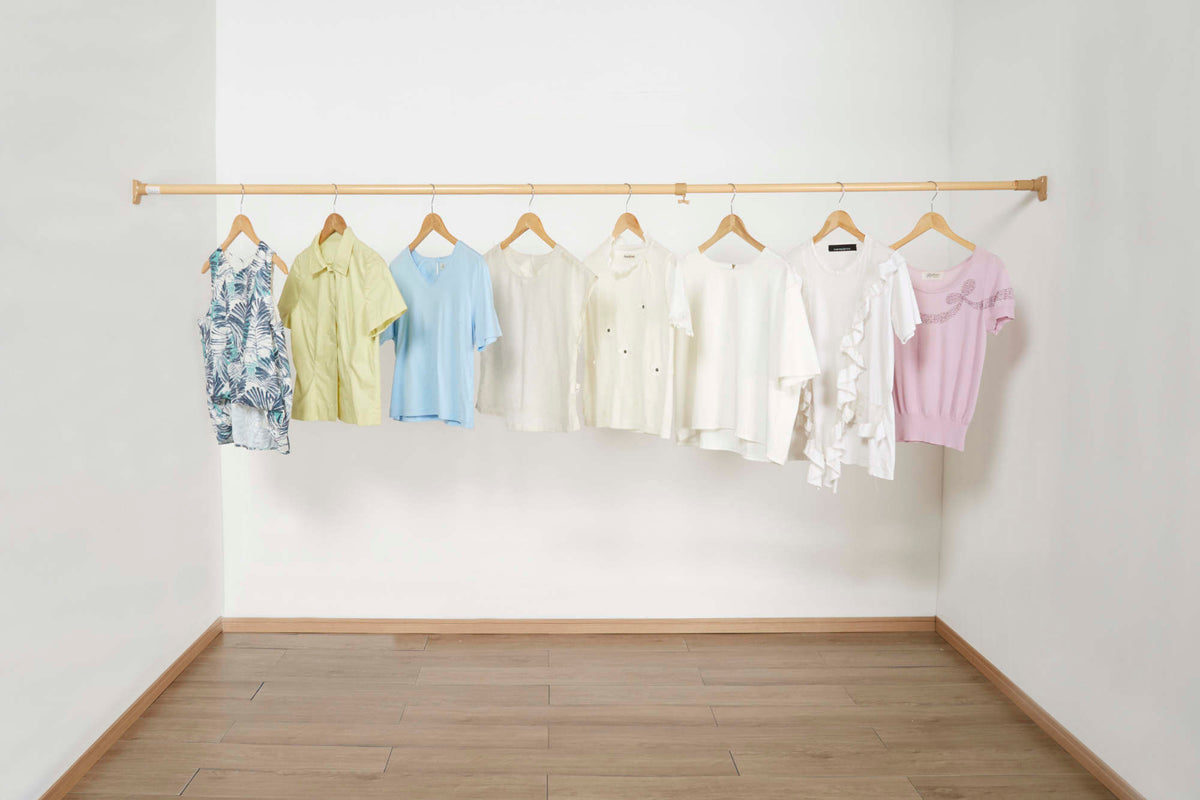 突っ張り棒 強力 木目 耐荷重30〜8kg 幅170〜280cm NPM-170