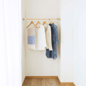 突っ張り棒 強力 木目 耐荷重50〜30kg 幅75〜120cm NPM-75