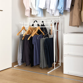 伸縮クローゼットハンガーラック 3連 縦横伸縮タイプ マットホワイト OHW-80WH