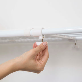 突っ張り棚 超強力 ワイド メッシュ ホワイト 耐荷重50〜18kg 幅118〜190cm RB-12