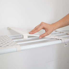 突っ張り棚 超強力 ワイド メッシュ ホワイト 耐荷重50〜18kg 幅118〜190cm RB-12