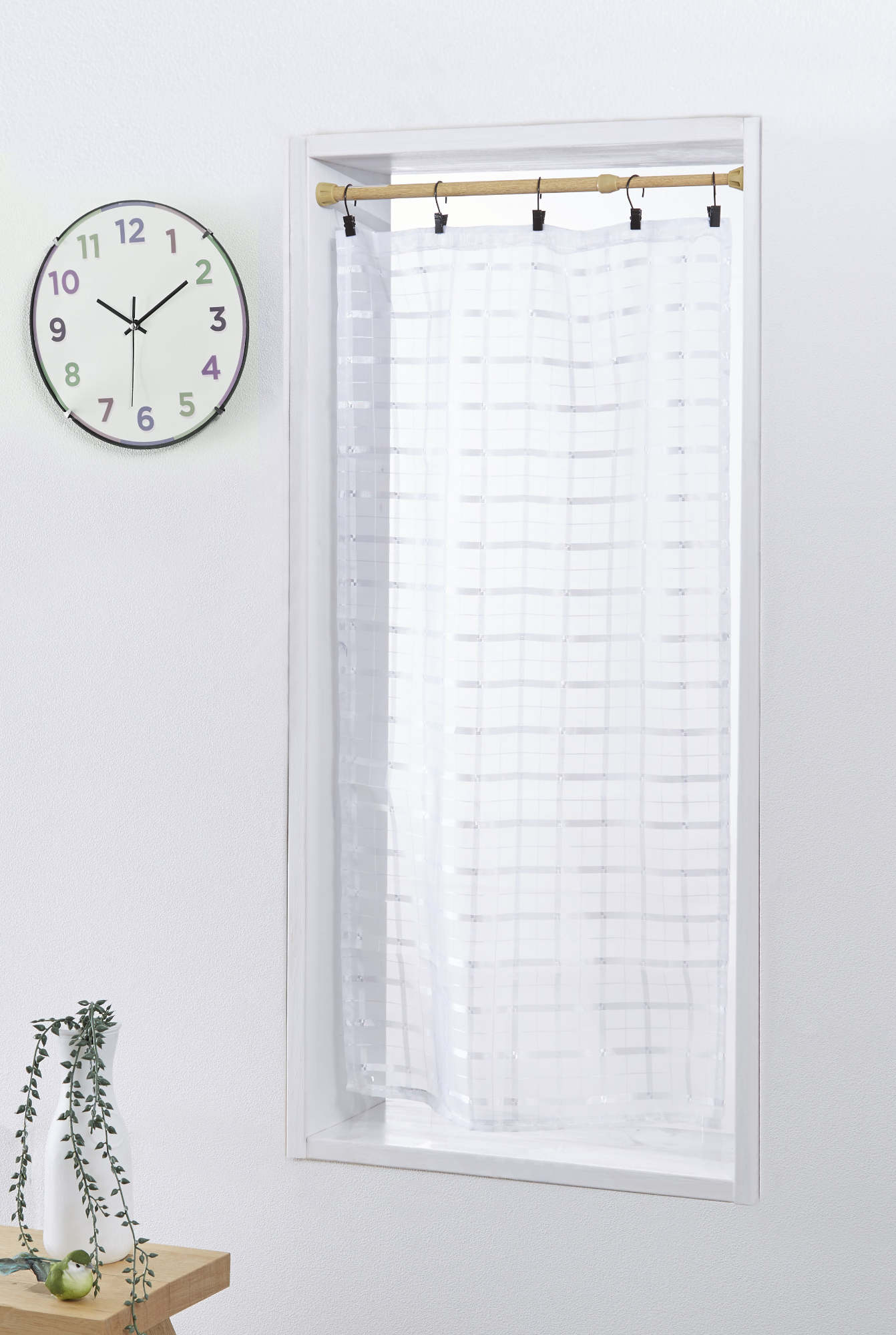 突っ張り棒 木目 耐荷重8〜4kg 幅32〜46cm RPM-1