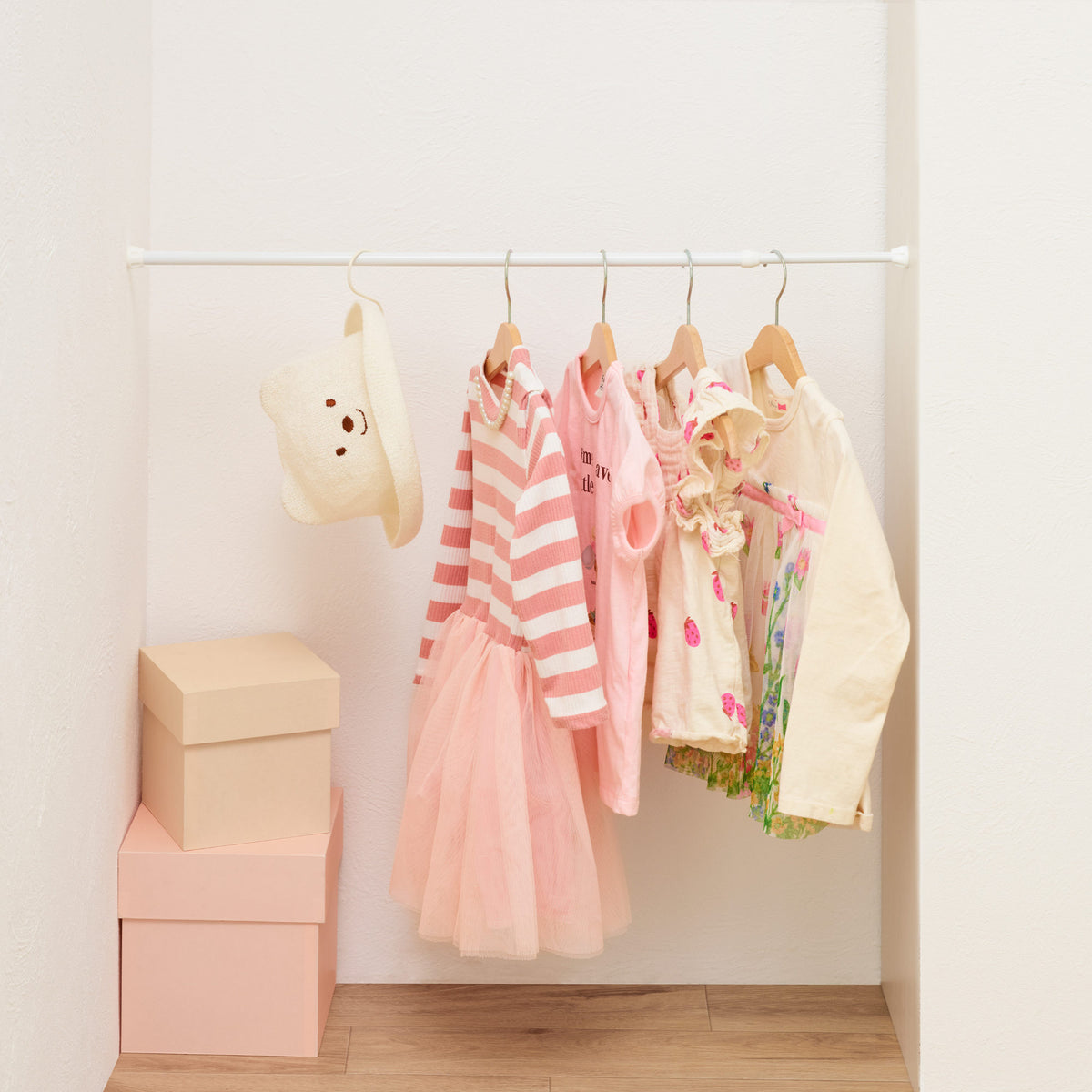 突っ張り棒 ホワイト 耐荷重5〜2kg 幅66〜110cm RPW-3