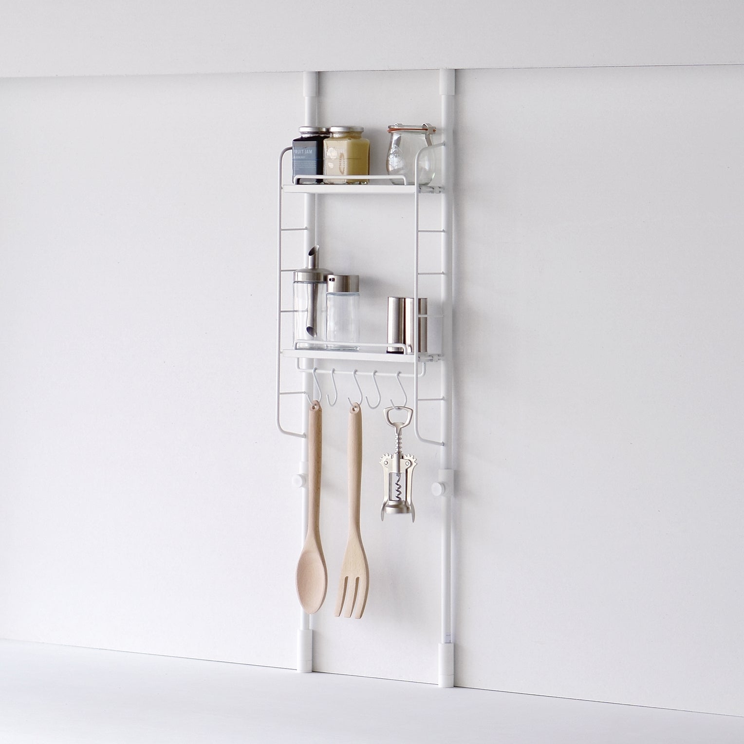 SPLUCE スリムポールラックS ハンガーset ホワイト SPL-1