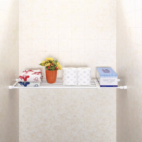 突っ張り棚 ホワイト 耐荷重15〜10kg 幅45〜67cm TS-45