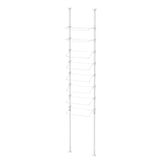突っ張りシューズラック マットホワイト 16足用 幅57cm 高さ190〜300cm TSR-57WH
