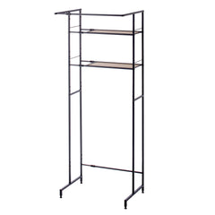 伸縮ランドリーラック ハンガーバー付き 幅64～82cm／マットブラック HSR-5BK