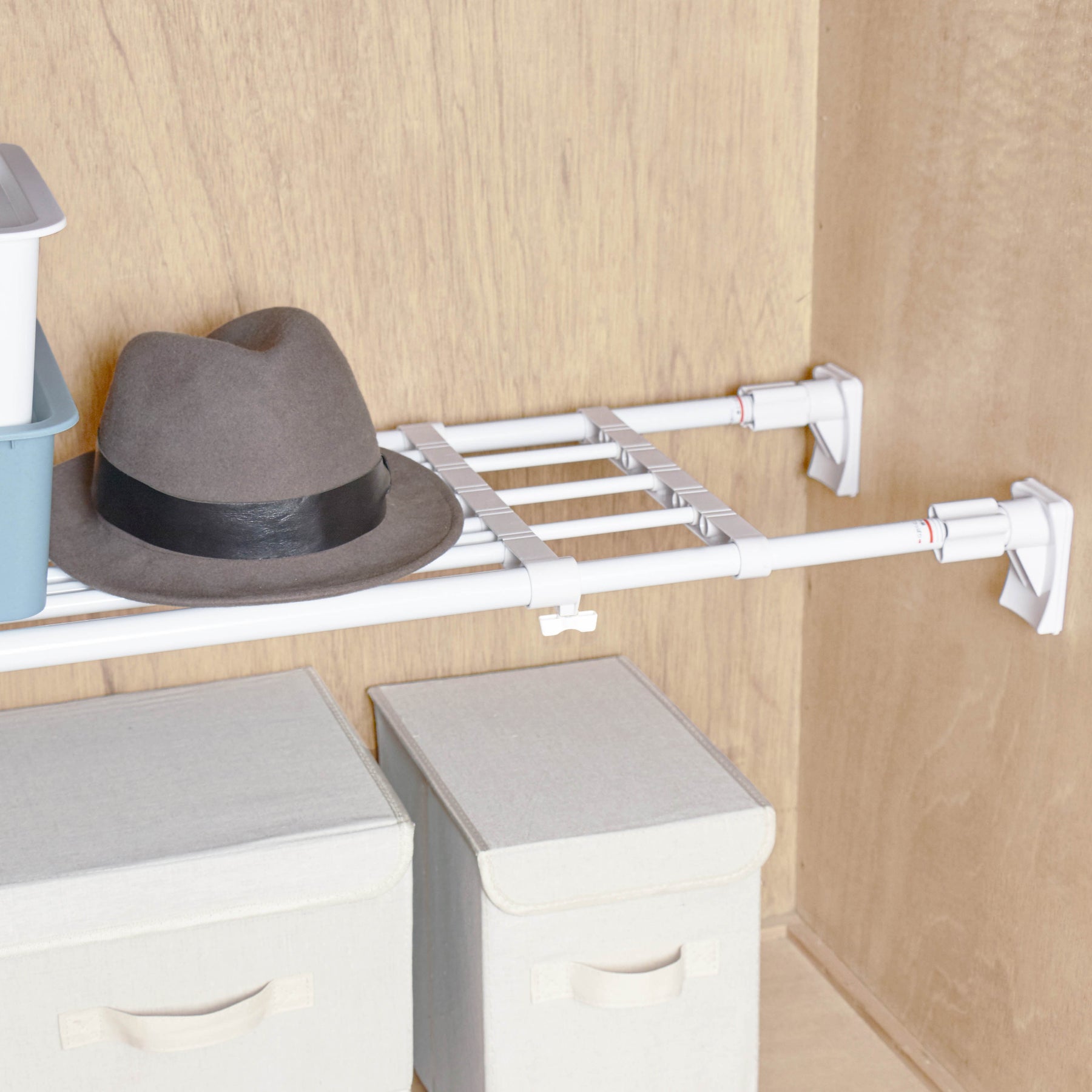 突っ張り棚 超強力 ワイド ホワイト 耐荷重60〜40kg 幅75〜120cm RA-11