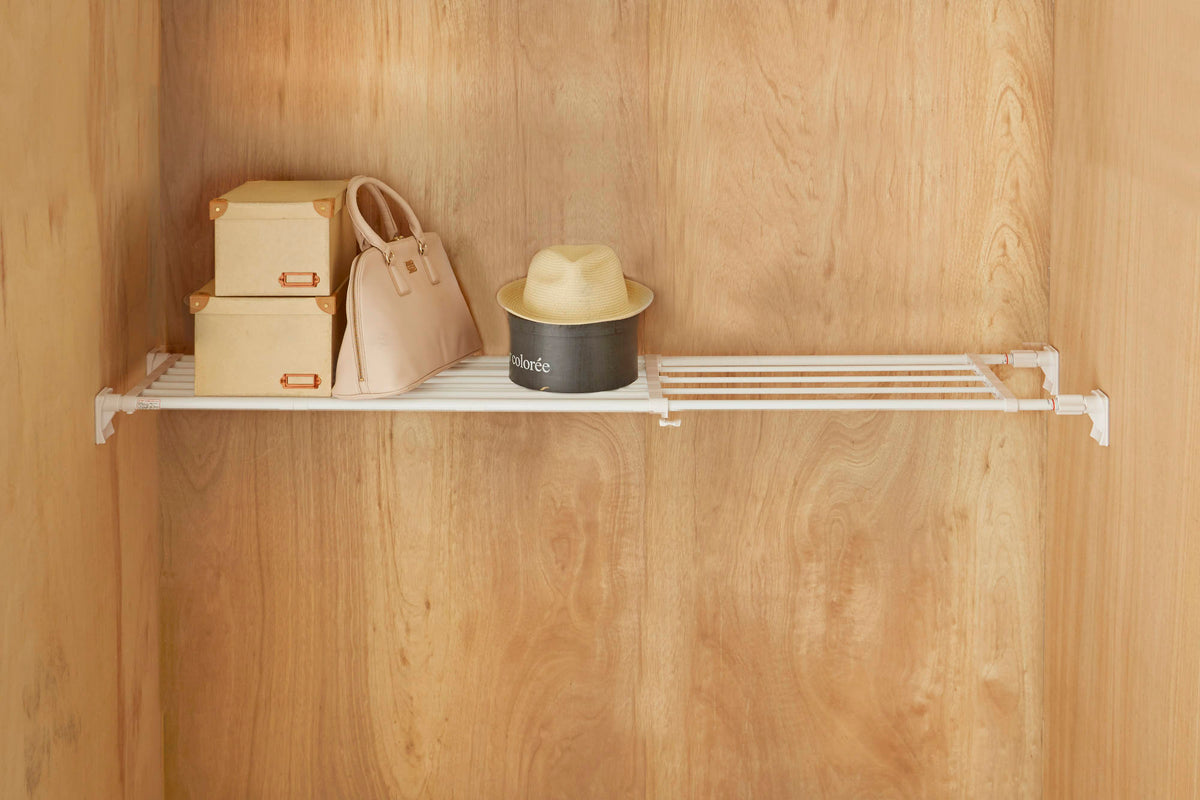 突っ張り棚 超強力 ワイド ホワイト 耐荷重50〜20kg 幅118〜190cm RA-12